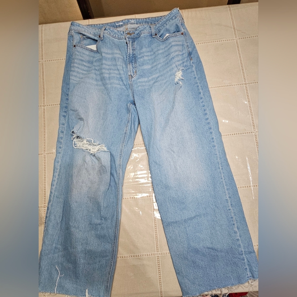 Old Navy Light Blue Sky-hi Wide Leg